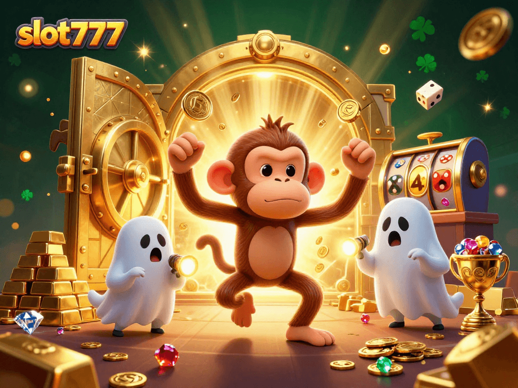 Menangkan hadiah di slot777 dengan karakter nyentrik dalam kasino berhantu yang penuh harta karun.