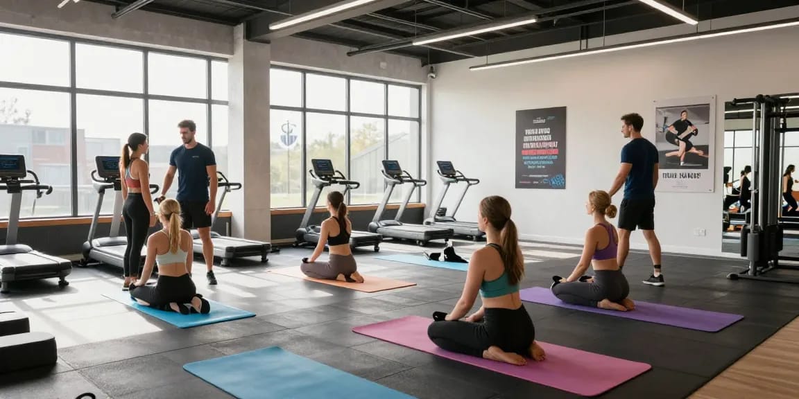 "Sportscholen in Amersfoort - Modern gym with patient care services and fitness guidance."