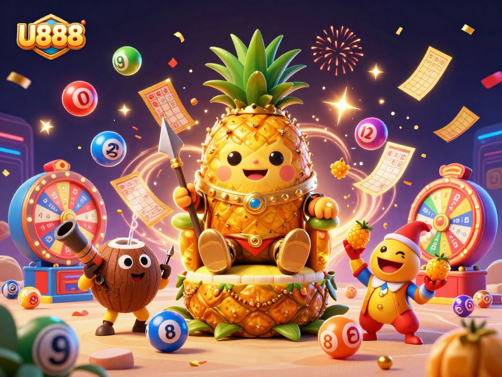 Experience exciting wins at U888 with a vibrant casino scene filled with gold and celebration.