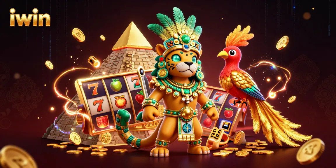 Spin the lucky slot reels in iwin's vibrant casino scene filled with gold coins and jackpots.