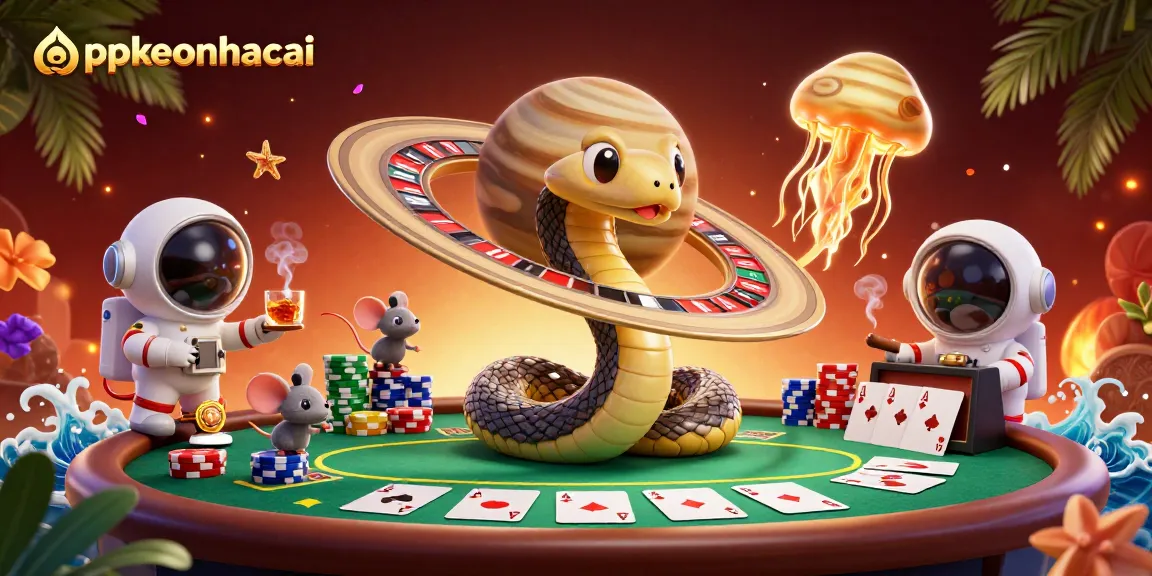 Place bets on the cosmic roulette wheel at appkeonhacai with vibrant 3D characters.