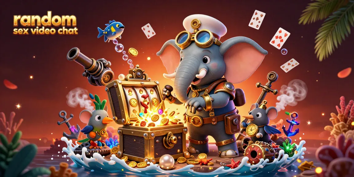Engage in random sex video chat with lively 3D characters showcasing vibrant casino elements.