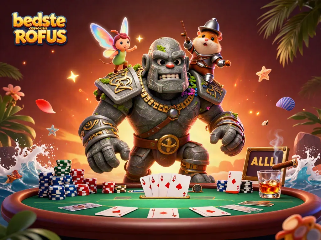 Experience exciting gameplay at bedste casino uden ROFUS with vibrant characters and dynamic poker elements.