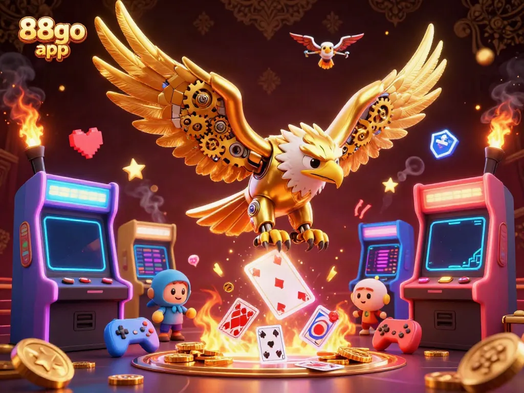 Experience thrilling gameplay with the vibrant 88go app, featuring dynamic animations and holographic elements.