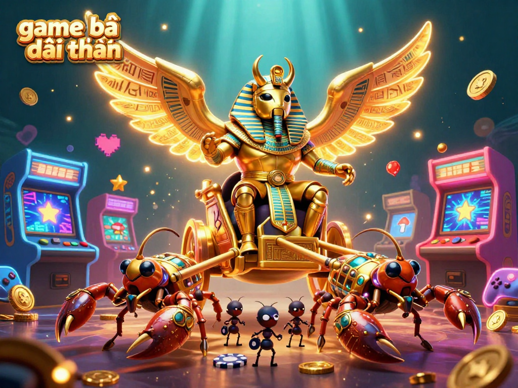 Engage with the vibrant game bài đổi thưởng scene featuring dynamic characters and casino elements.