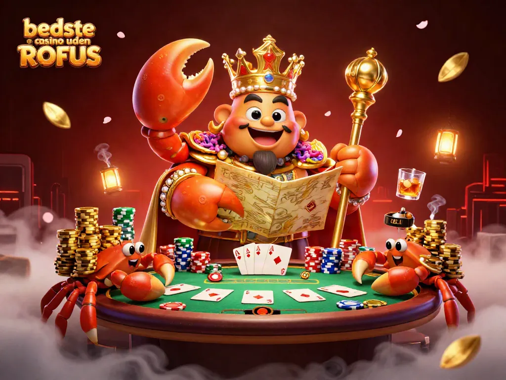 Experience the thrill at bedste casino uden ROFUS with an engaging 3D scene featuring a golden crab emperor.