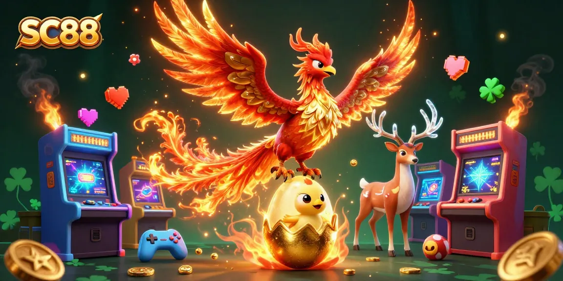 Experience SC88's excitement with a vibrant 3D casino scene featuring dynamic elements and characters.