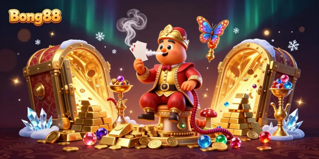 Engage in thrilling games at Bong88 with the vibrant atmosphere of a magical casino.