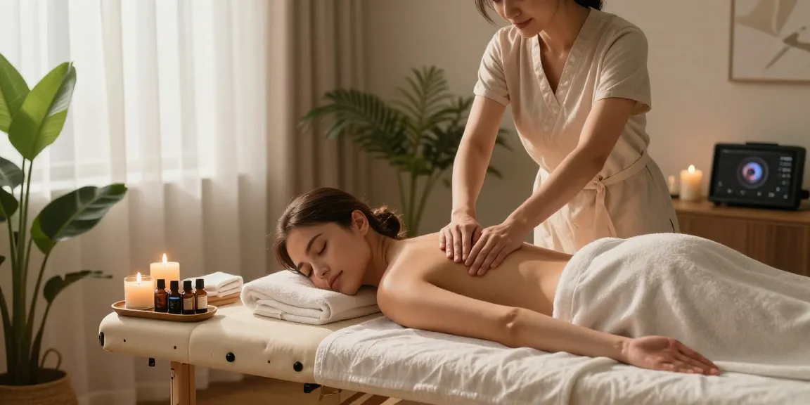Experience a rejuvenating 구리출장마사지 in a serene home environment with relaxing elements.