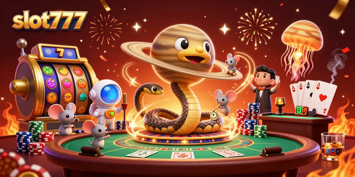 Spin and win on slot777's vibrant cosmic roulette scene with astronaut mice betting!