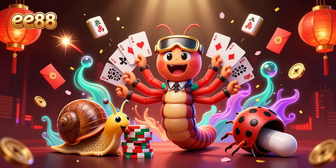 Engage in thrilling gameplay with the unique characters at ee88's lively casino scene.