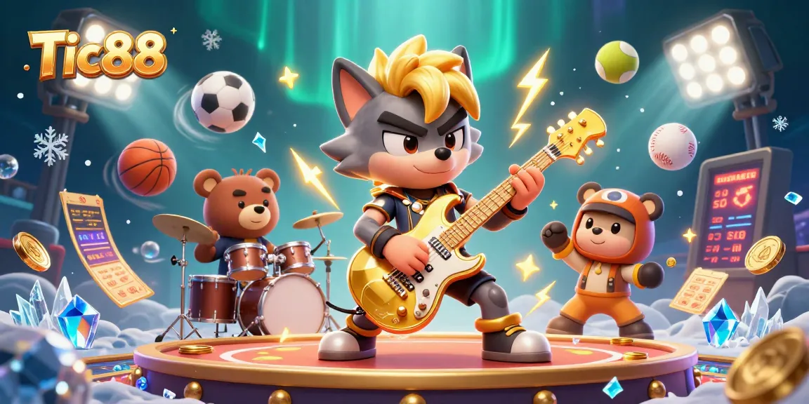 Tic88 offers thrilling gaming action with a rock star wolf, powerful visual elements, and dynamic sports motifs.