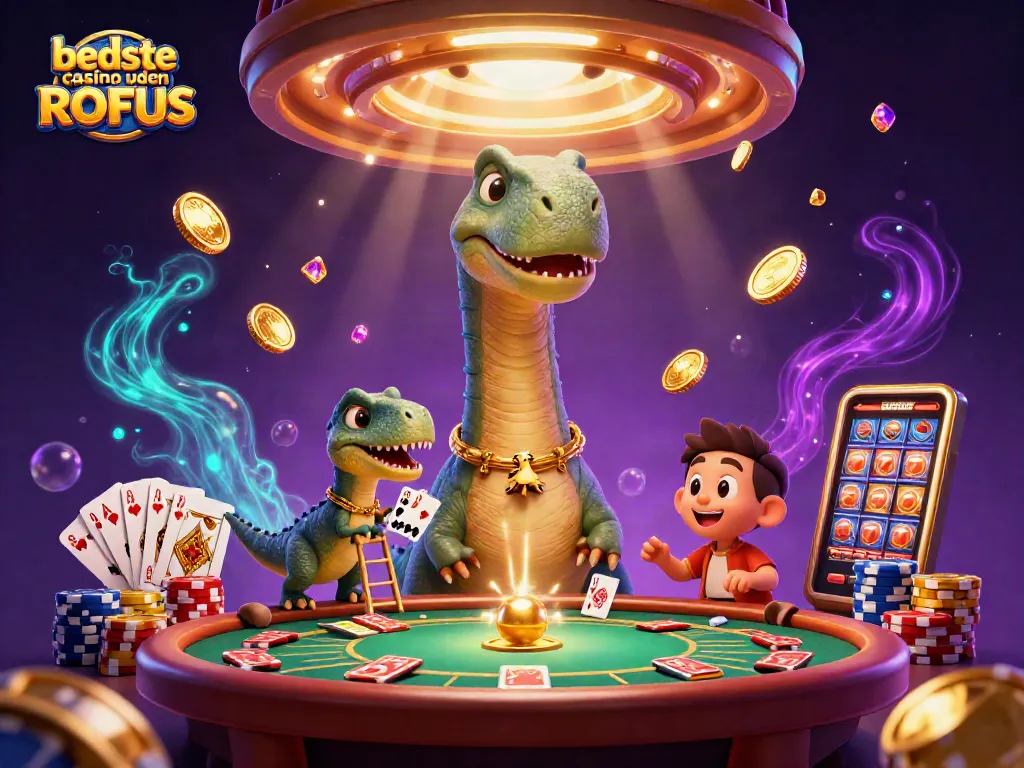 Play at the beste casino uden ROFUS with vibrant, dynamic visuals showcasing exciting games.