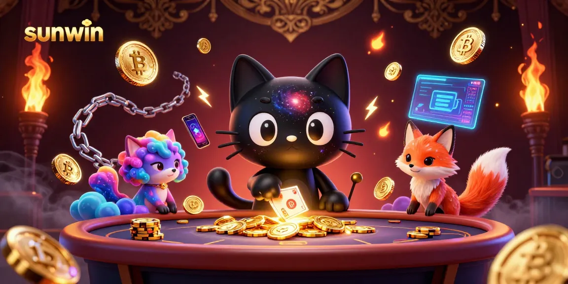 Engage with sunwin’s captivating cosmic casino scene, featuring dynamic characters and vibrant game elements.