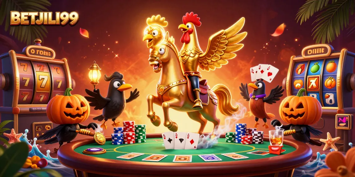 Experience thrilling gameplay with BETJILI99 in a vibrant casino scene filled with action.