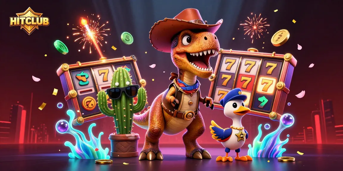 HITCLUB offers thrilling slots gameplay with moving slot reels and colorful jackpot symbols.
