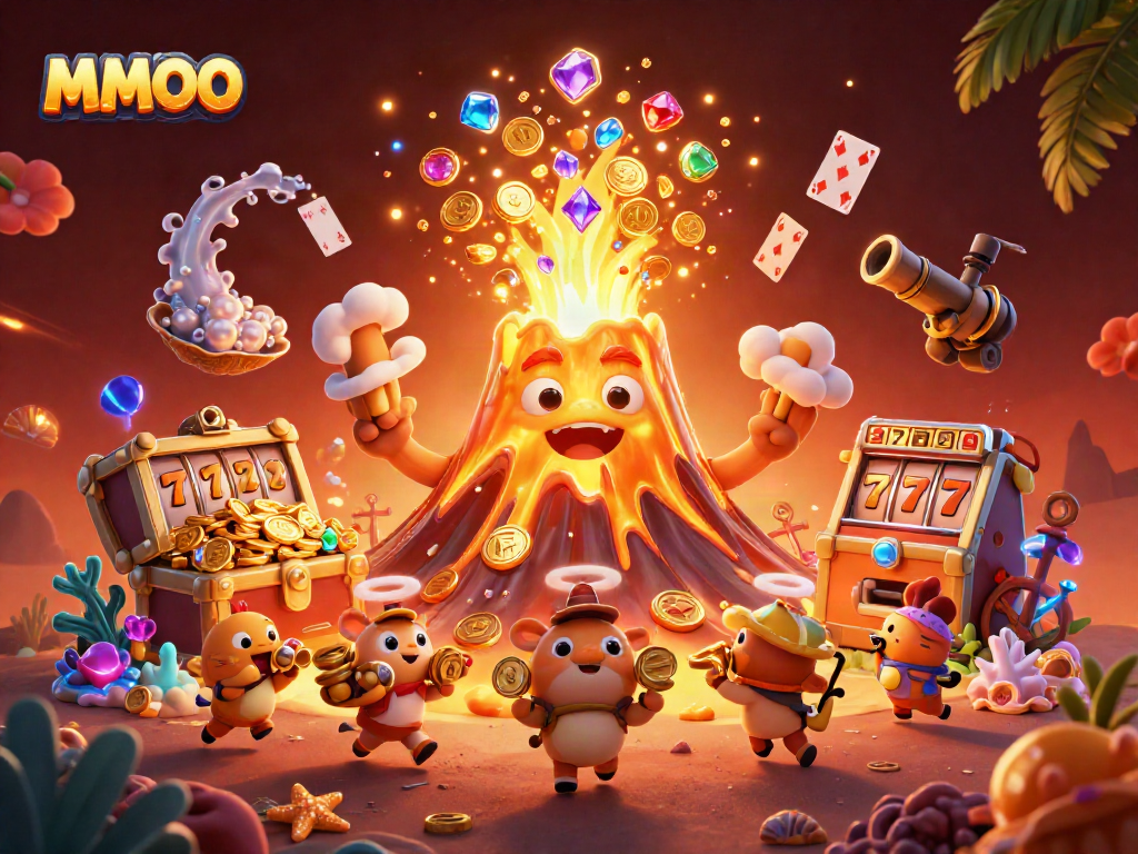 Engage with MMOO: A thrilling casino adventure overflowing with gold coins and treasures.