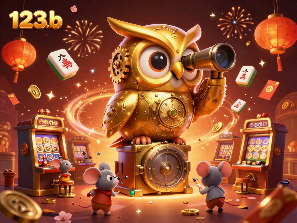 Experience the excitement of 123b with vibrant casino elements and characters in a dynamic scene.