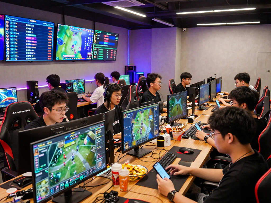 Engaging eSports betting scene showcasing seanbowieforaz players strategizing in a vibrant gaming lounge.