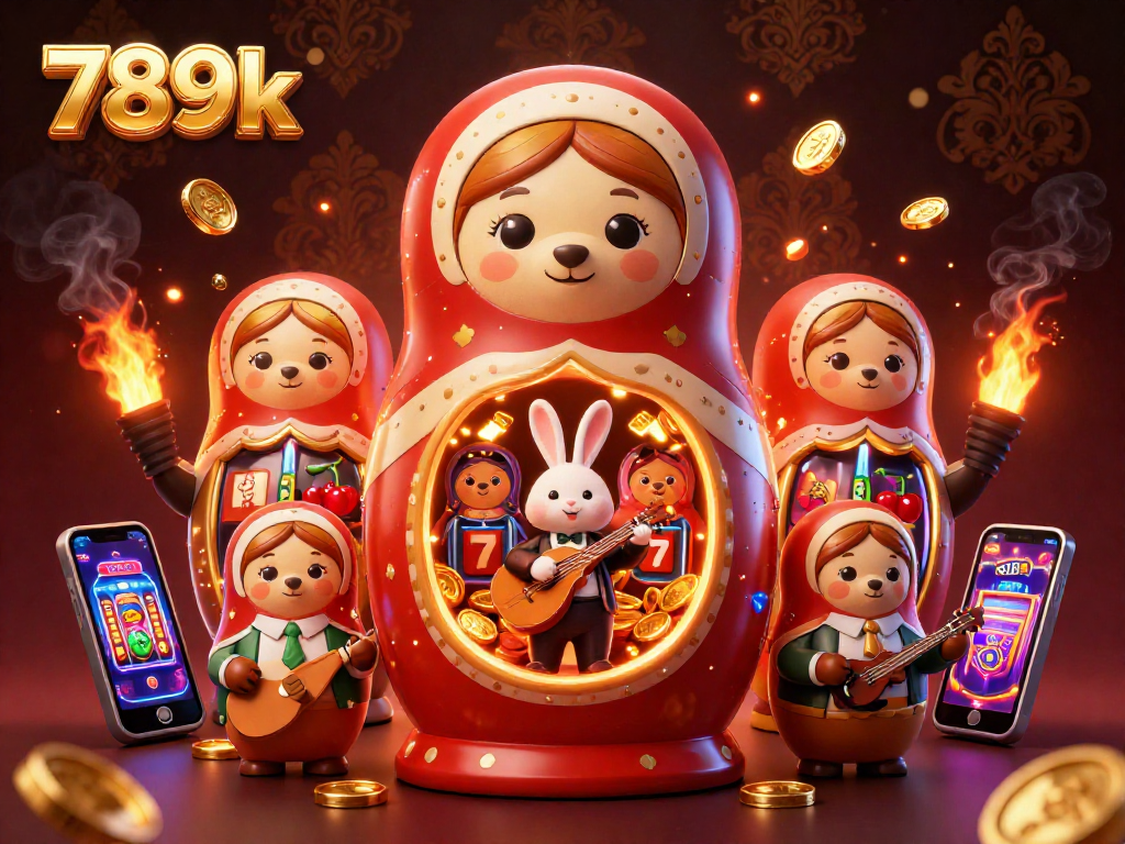 Join exciting casino adventures with 789k's vibrant and dynamic 3D digital art illustrating games and winnings.
