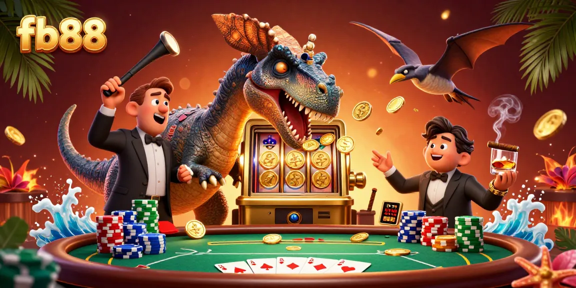 Experience thrilling gameplay at fb88 with animated characters enjoying a vibrant casino atmosphere.
