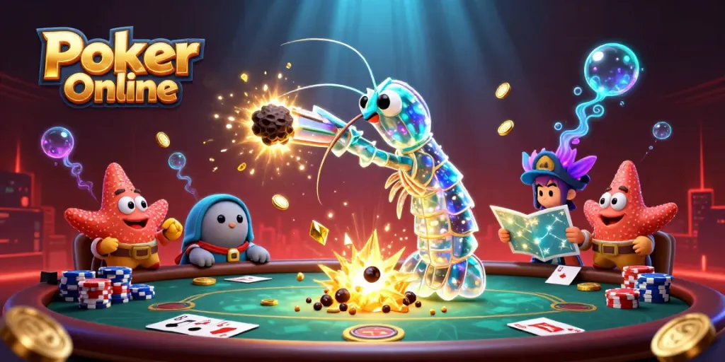 Play Poker Online with vibrant characters and immersive casino elements in stunning detail.